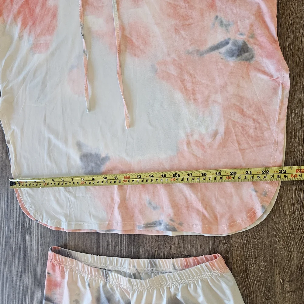 2 Piece Lounge Jogging Track Set Hoodie Jacket Women XL Tie Dye Unbranded